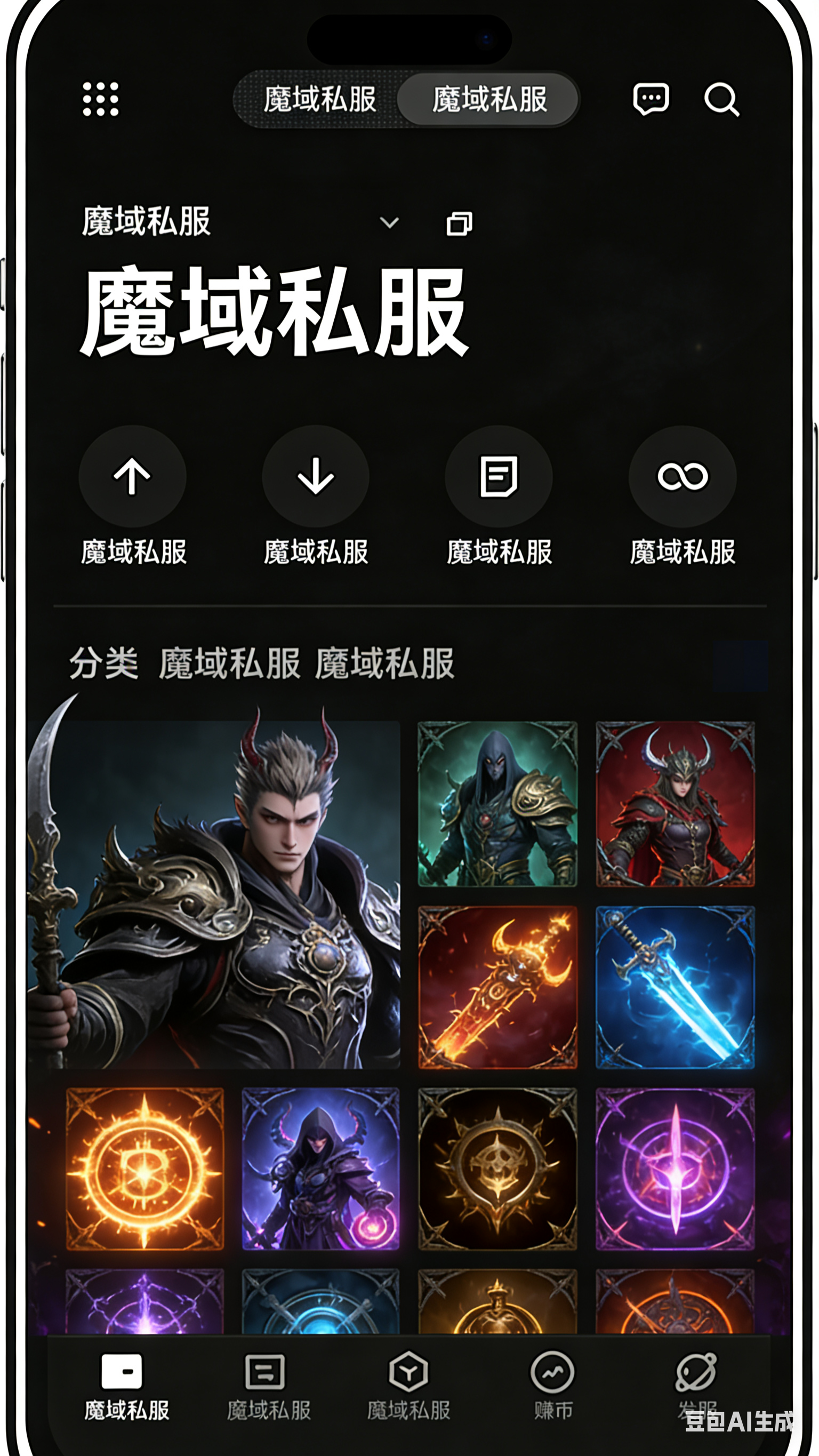 幻兽收集魔域私服移动端游戏界面